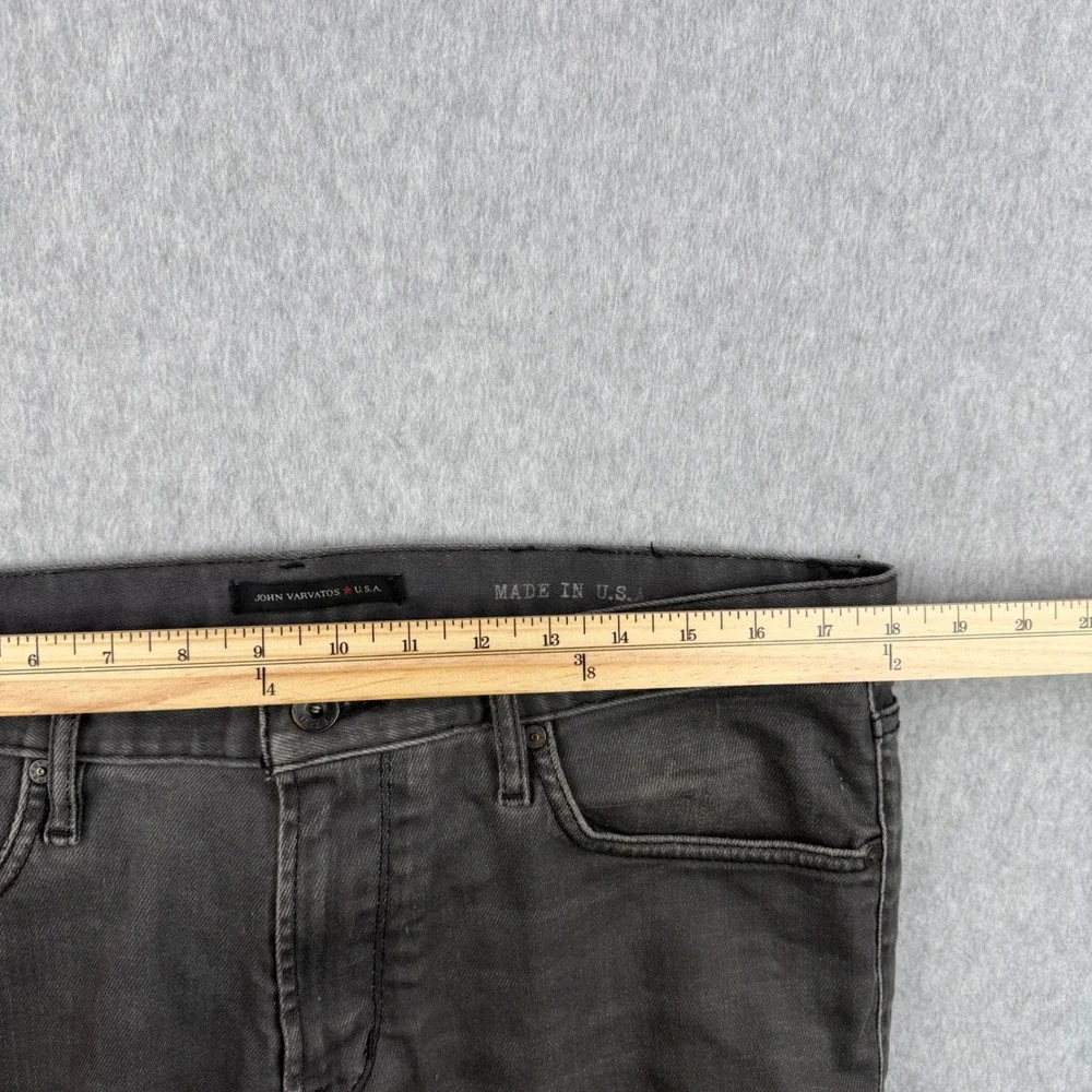 John Varvatos Jeans Mens 34x30 Gray Bowery Slim Straight Made in USA‎ Casual